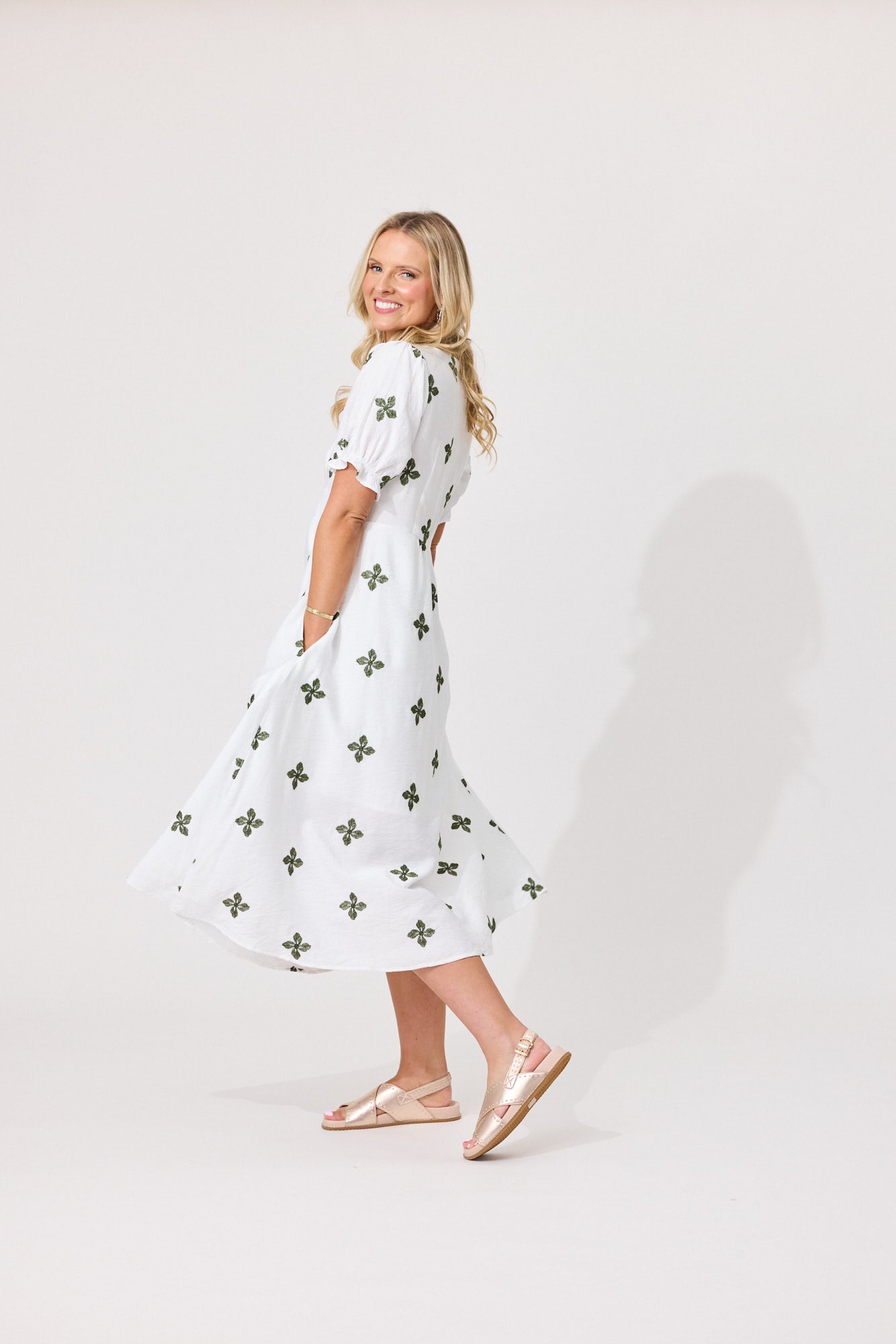 Bex Dress - White Clover