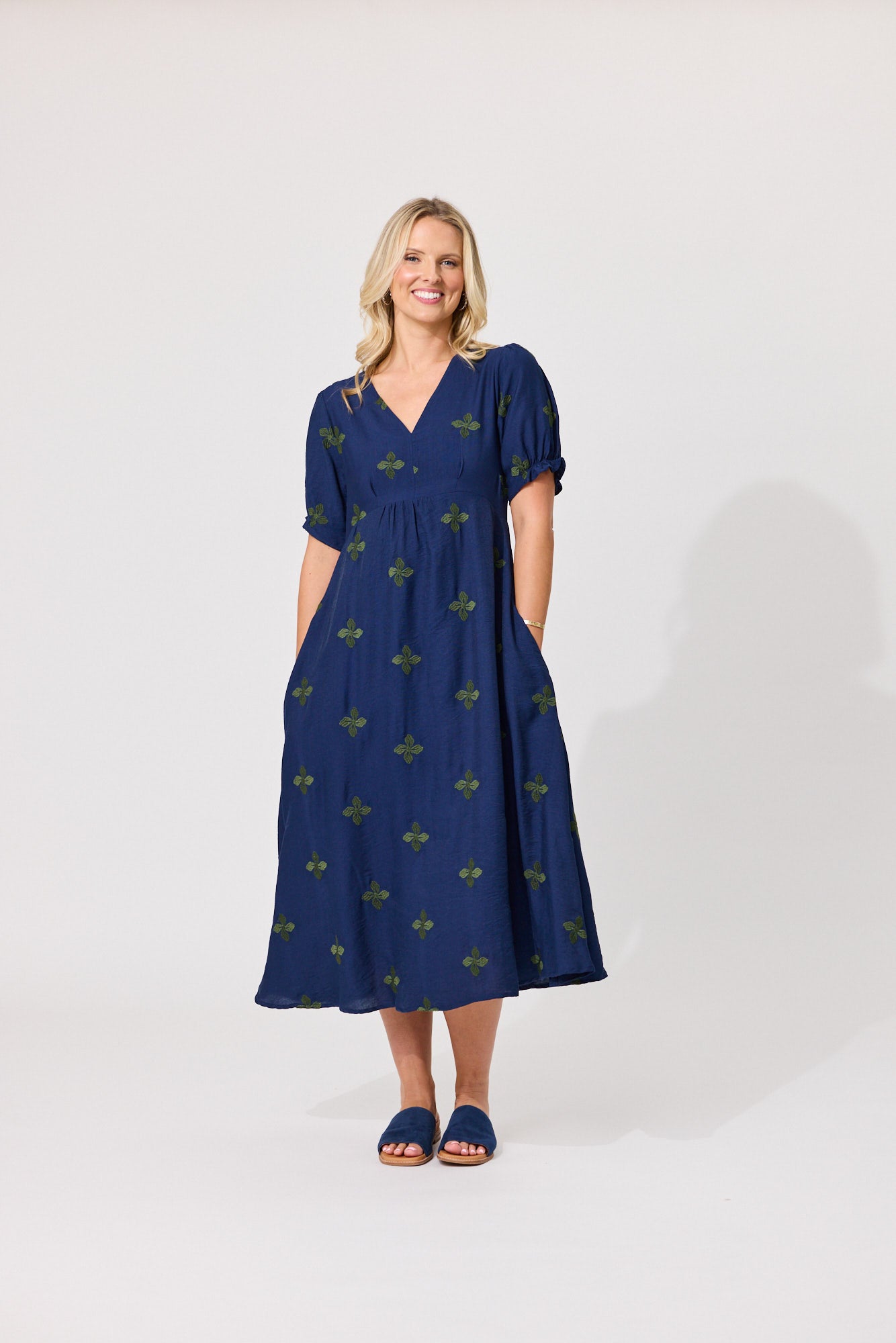 Bex Dress - Navy Clover