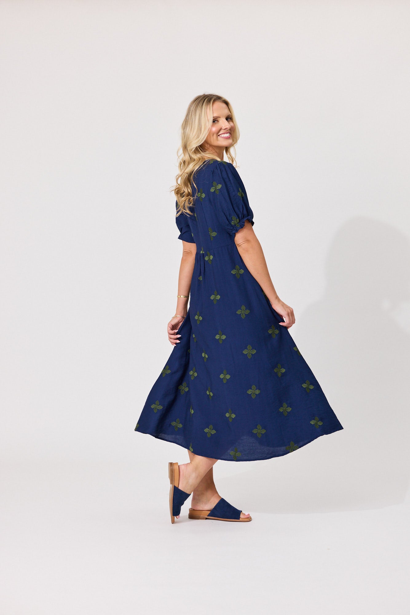 Bex Dress - Navy Clover