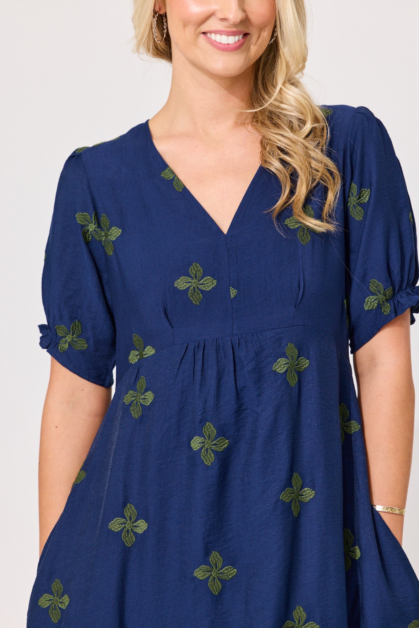 Bex Dress - Navy Clover