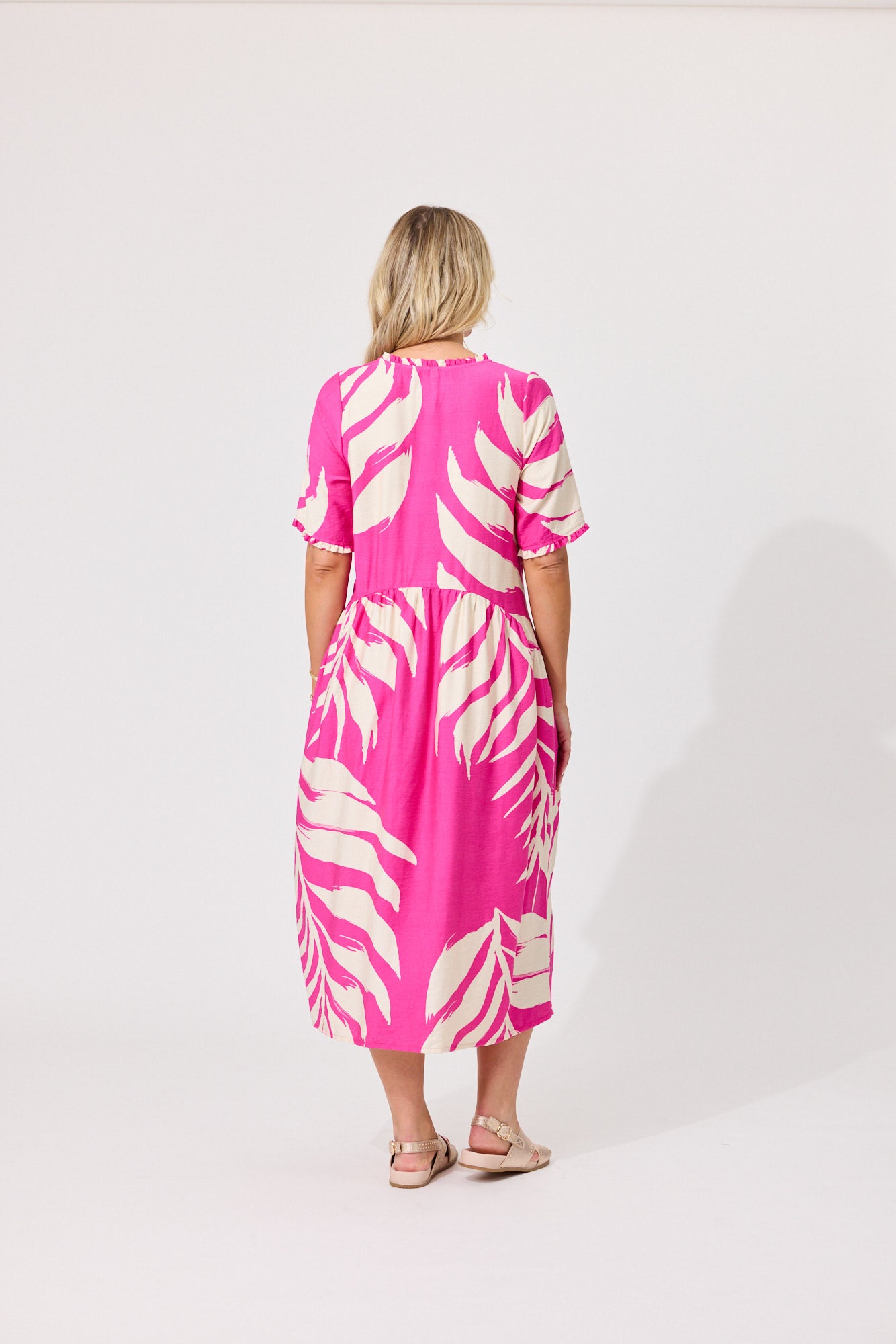 Marissa Dress in Floral Fuchsia