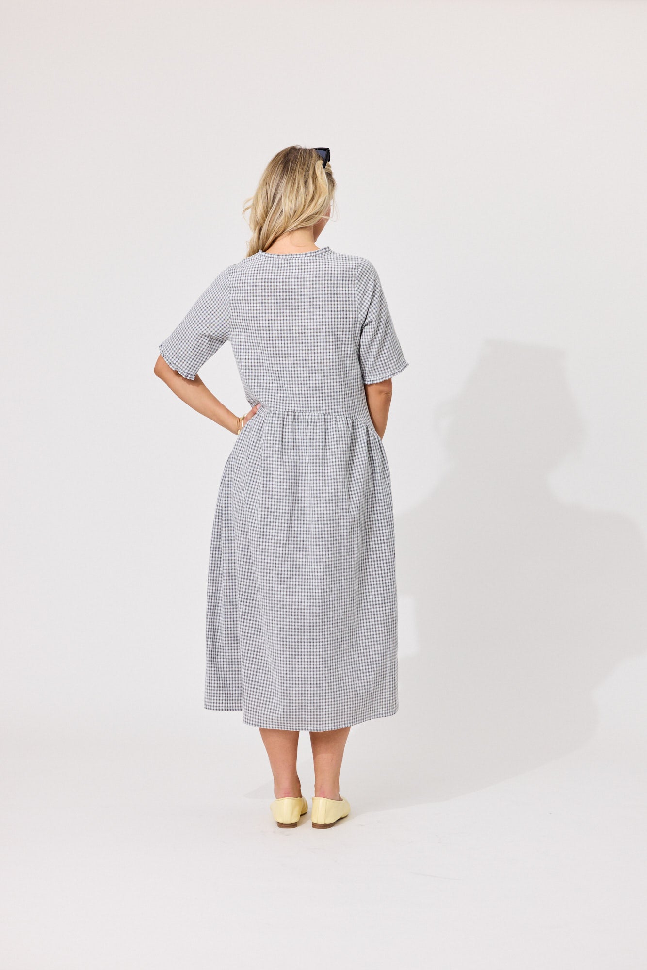 Marissa Dress - Grey & White Check