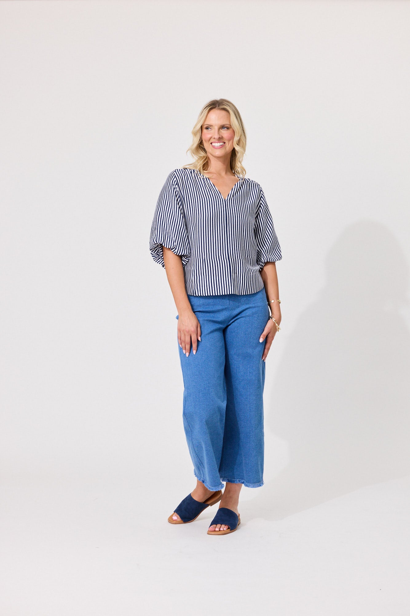 Manuela Top - Navy Stripe