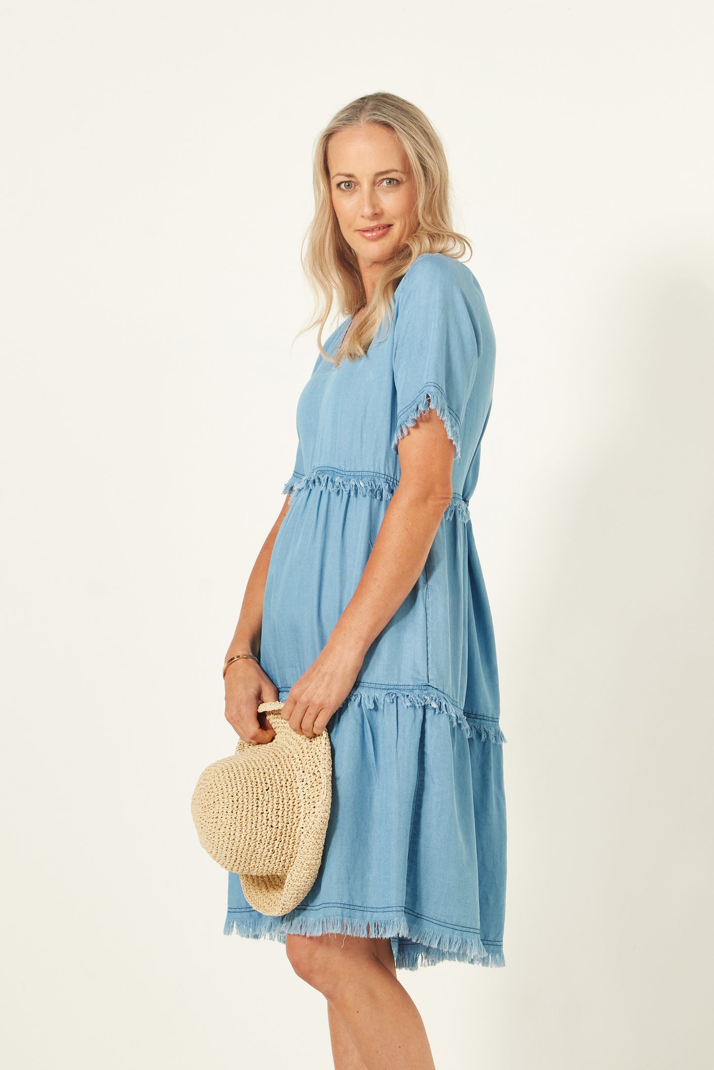 Lemon Tree - Beatrice Dress - LT931 - Chambray - 40% Off