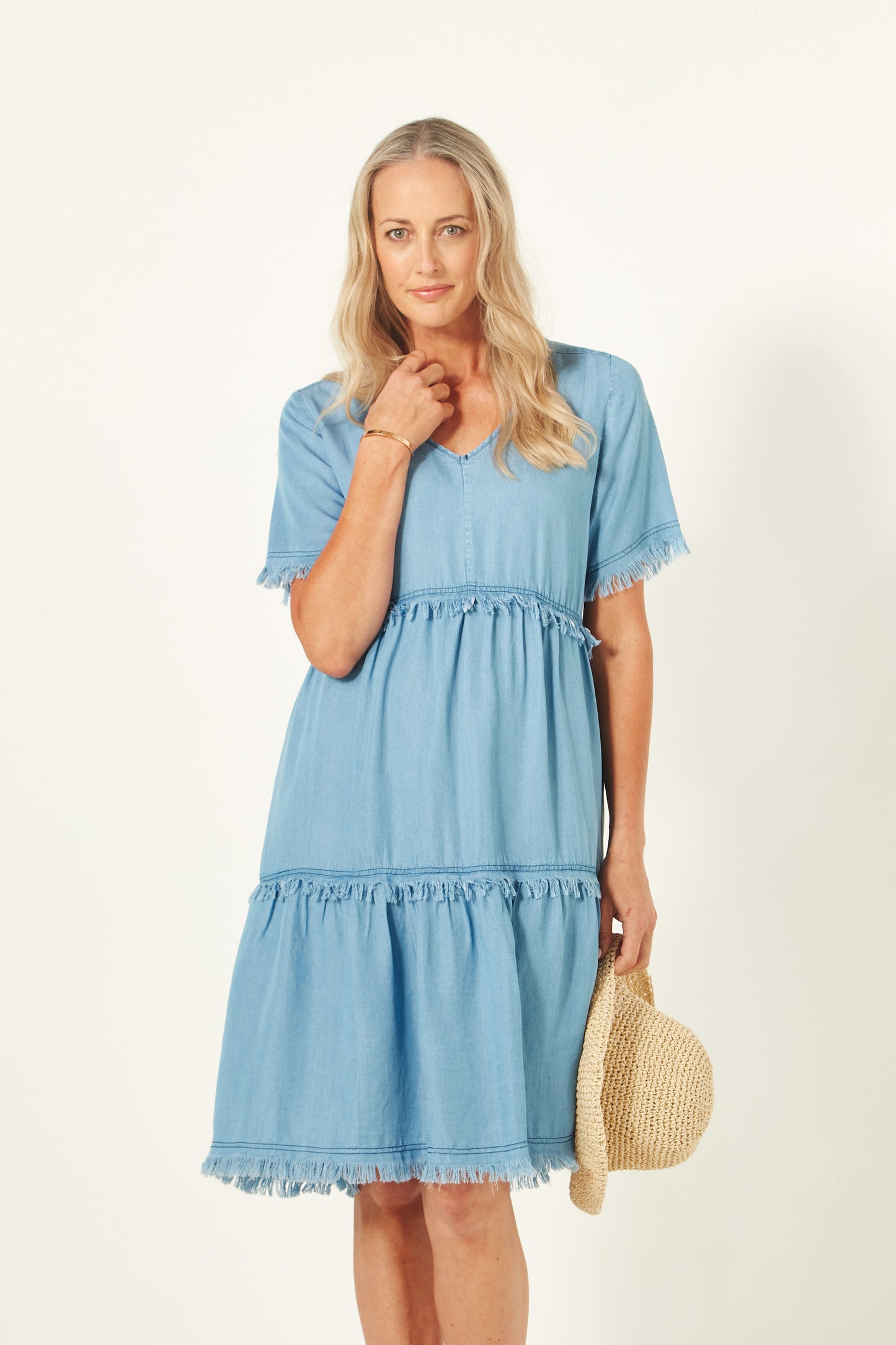 Lemon Tree - Beatrice Dress - LT931 - Chambray - 40% Off