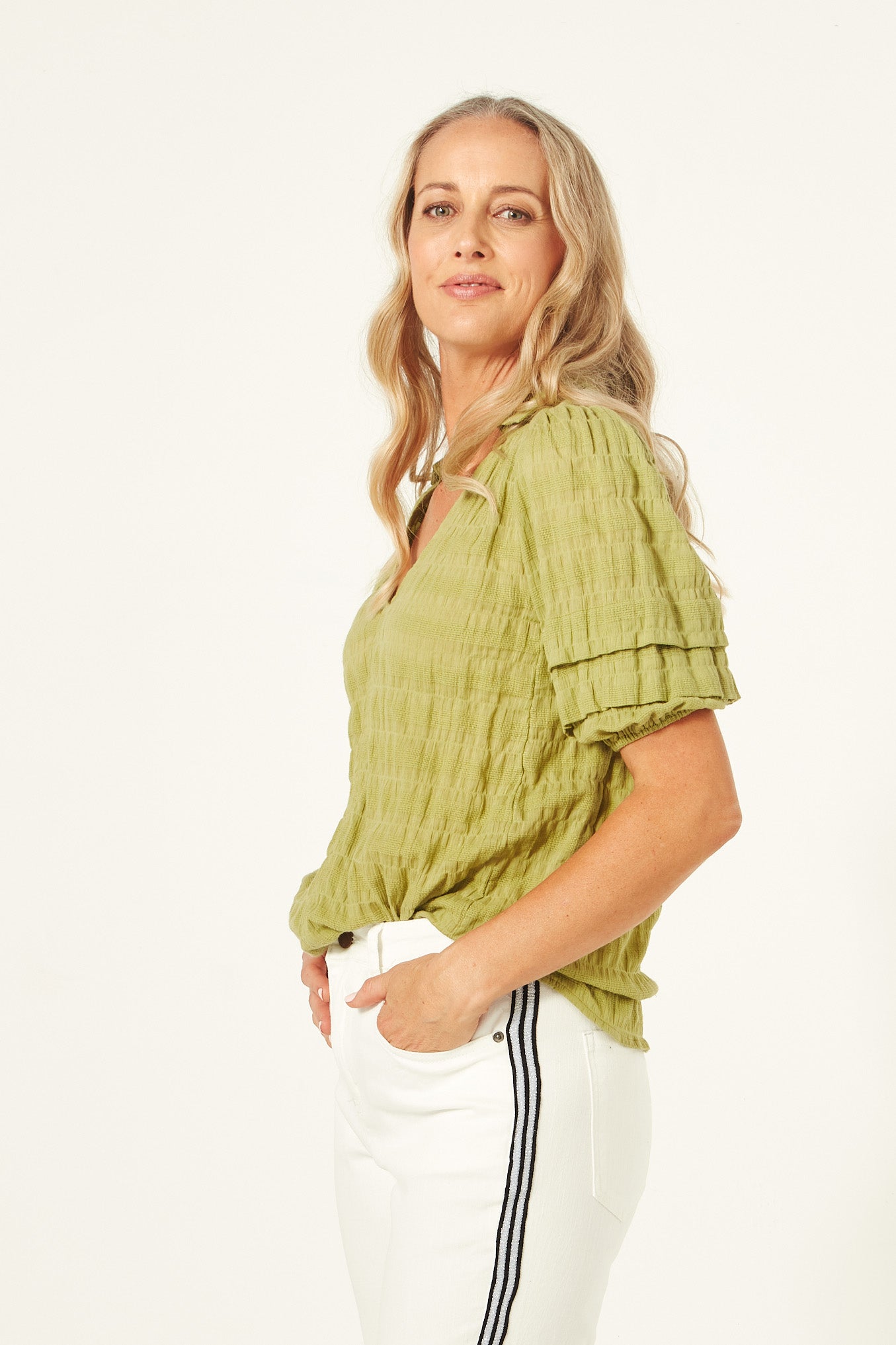 Lemon Tree - Elena Top - LT900 - Avocado - Cotton