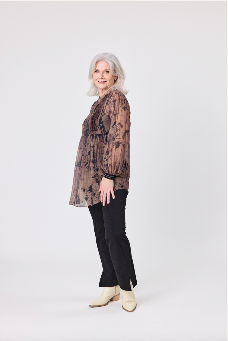 Liza Top & Singlet in Brown Shades - 50% Off