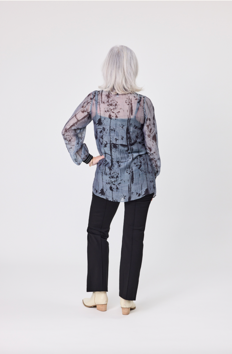 Liza Top & Singlet in Blue Shades