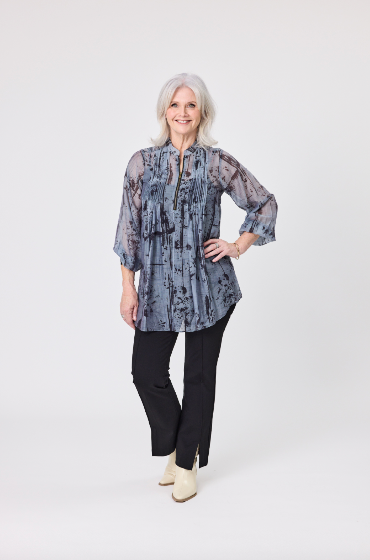 Liza Top & Singlet in Blue Shades