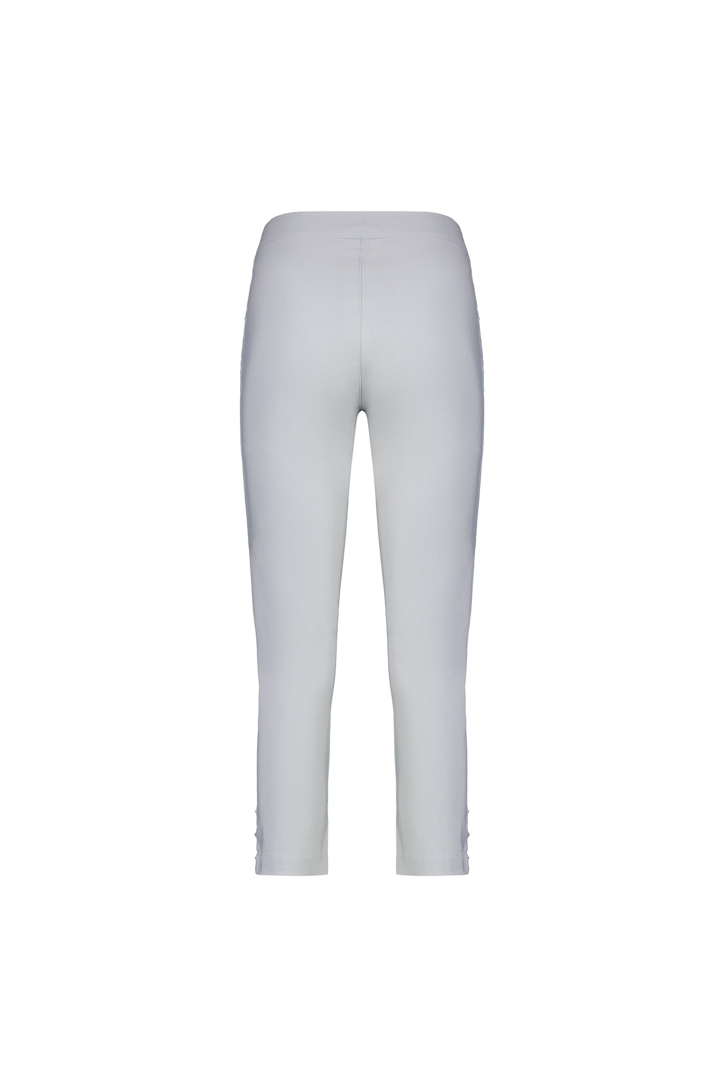 Macjays - Mercy Crop Pant with Diamantes in Faille - Silver - M6245