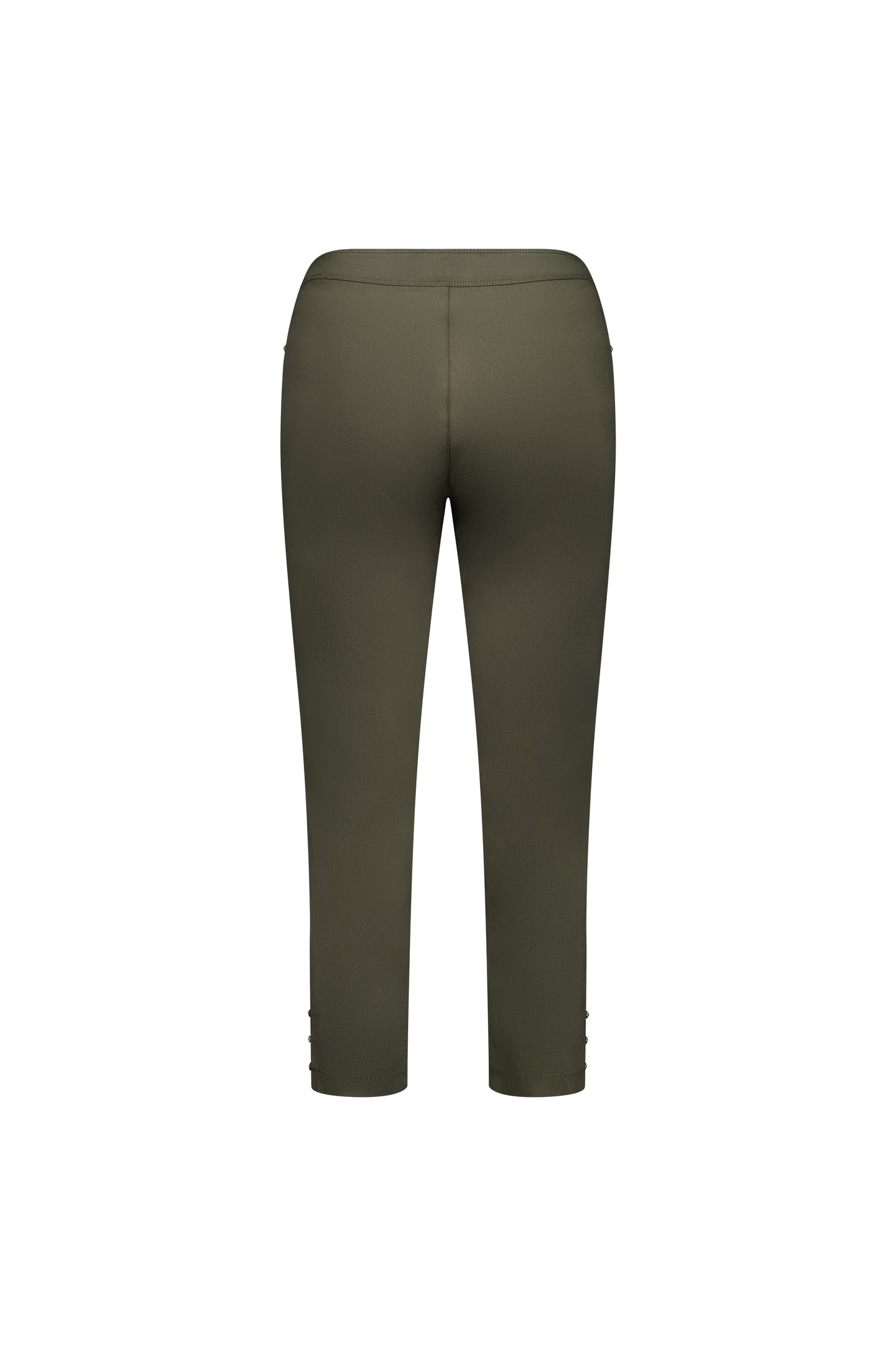 Macjays - Mercy Crop Pant with Diamantes in Faille - Khaki - M6245