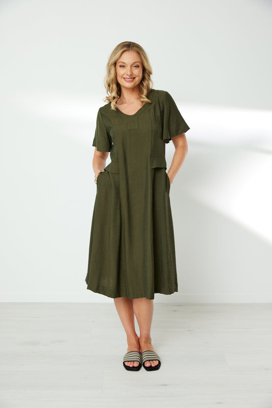 Trace Dress - Khaki