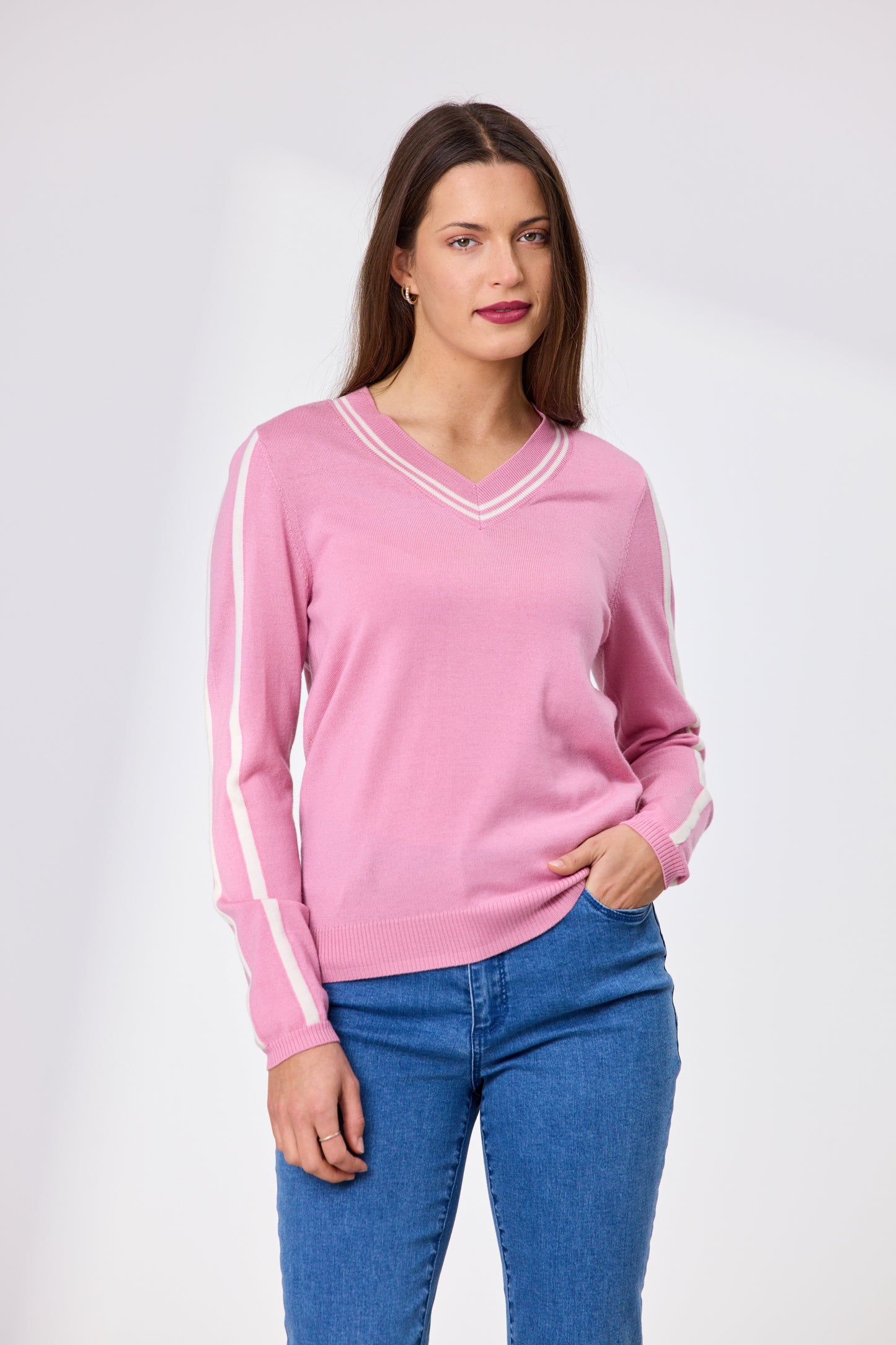 Reagan Merino Jumper - Soft Pink