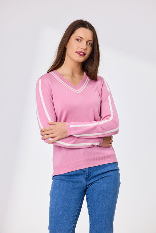 Reagan Merino Jumper - Soft Pink