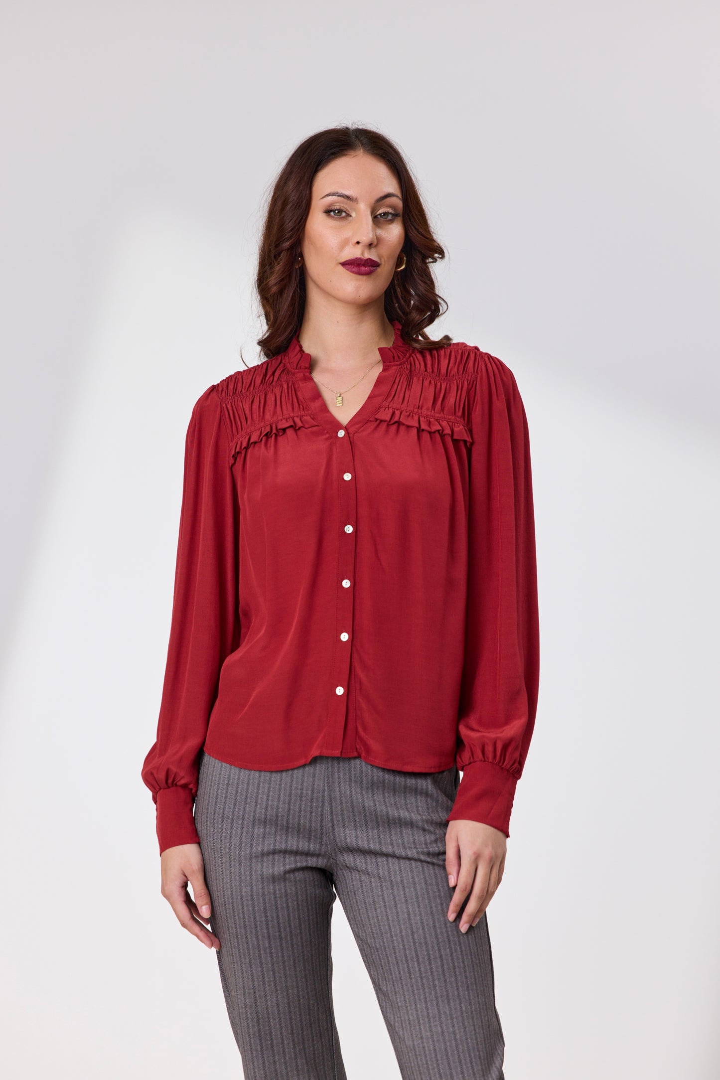 Alexa Shirt - Rust