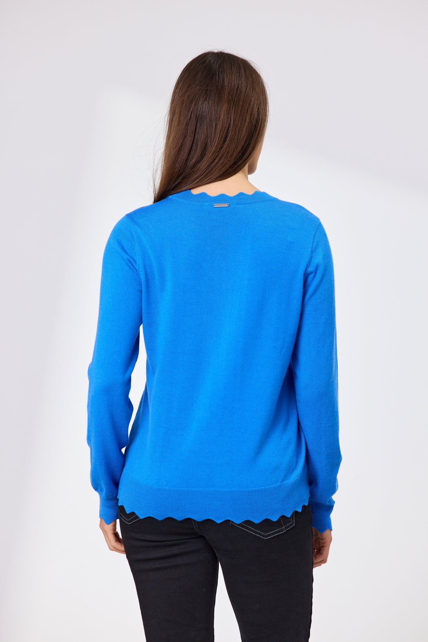 Becky Merino Jumper - Bright Blue