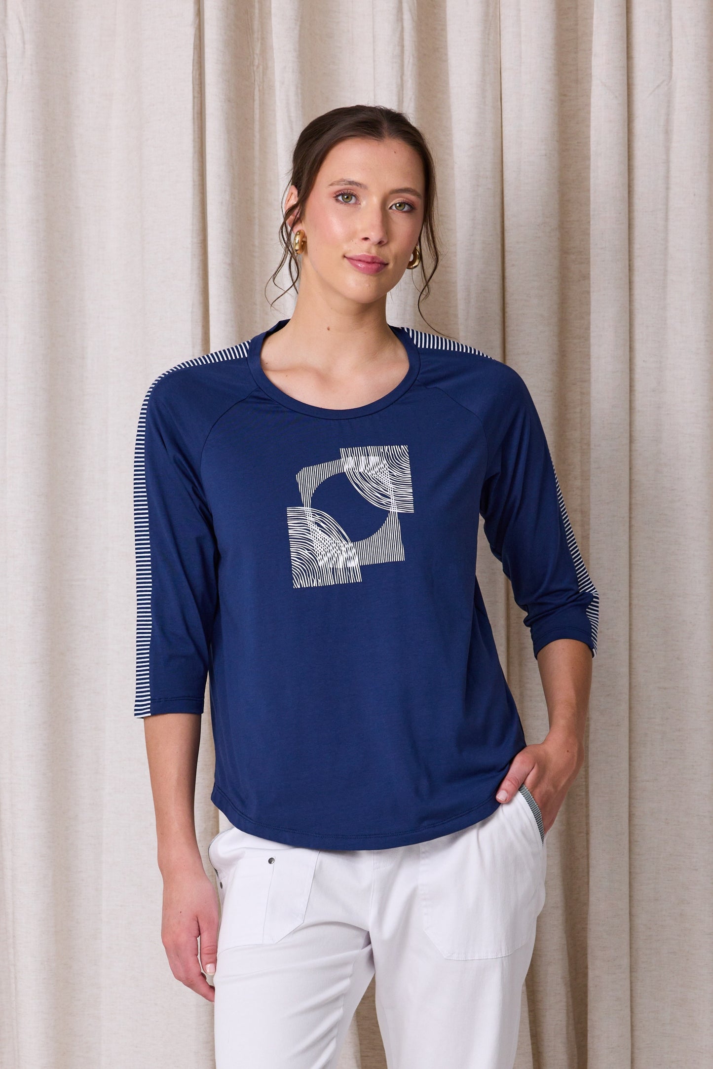 Marquee Rib Slice Tee - Due Aug/Sept