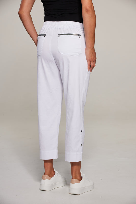 Micah Pocket 7/8 Cotton Pant White