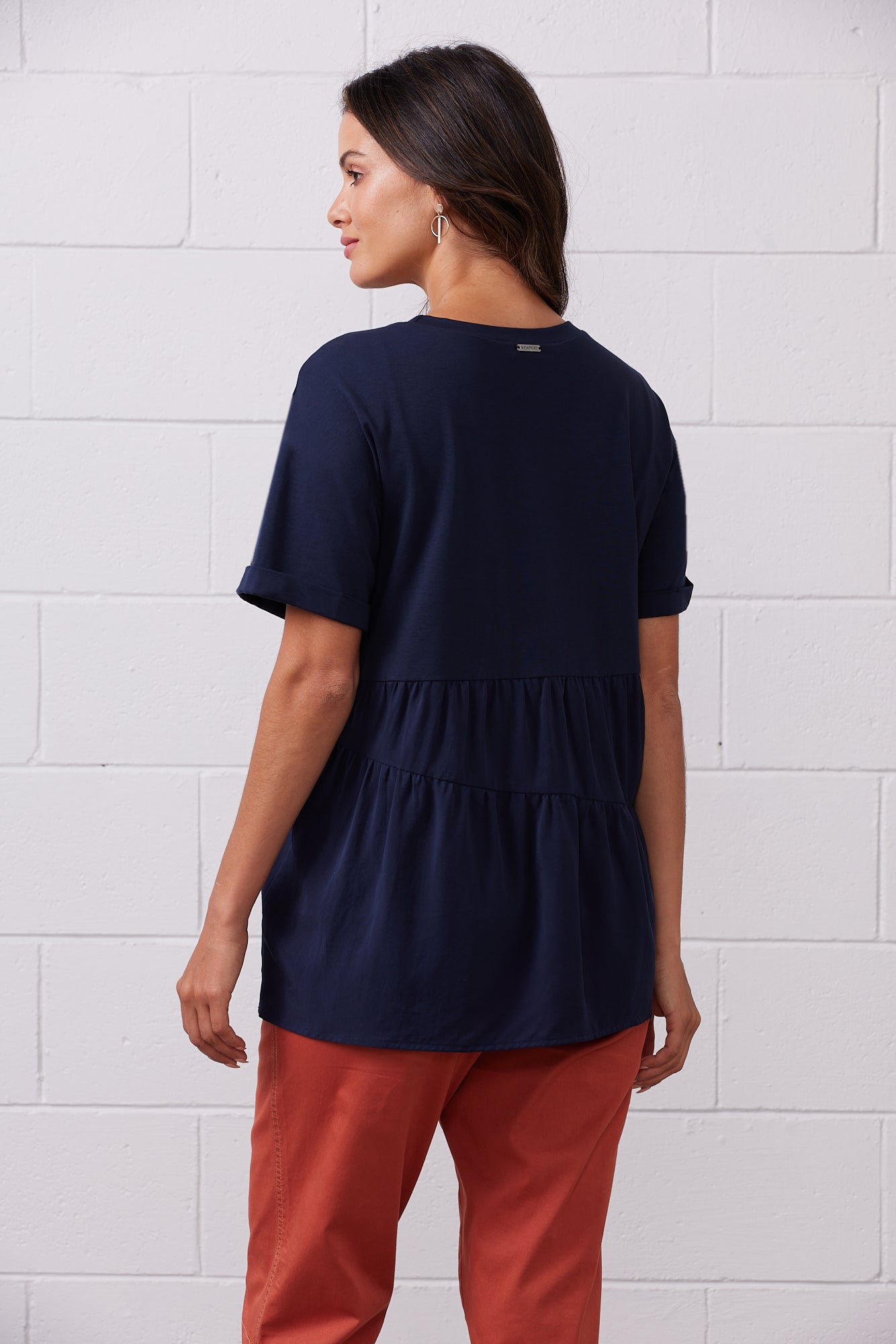 Newport -NP27704 Trixie Top - Navy and White - 70% Off