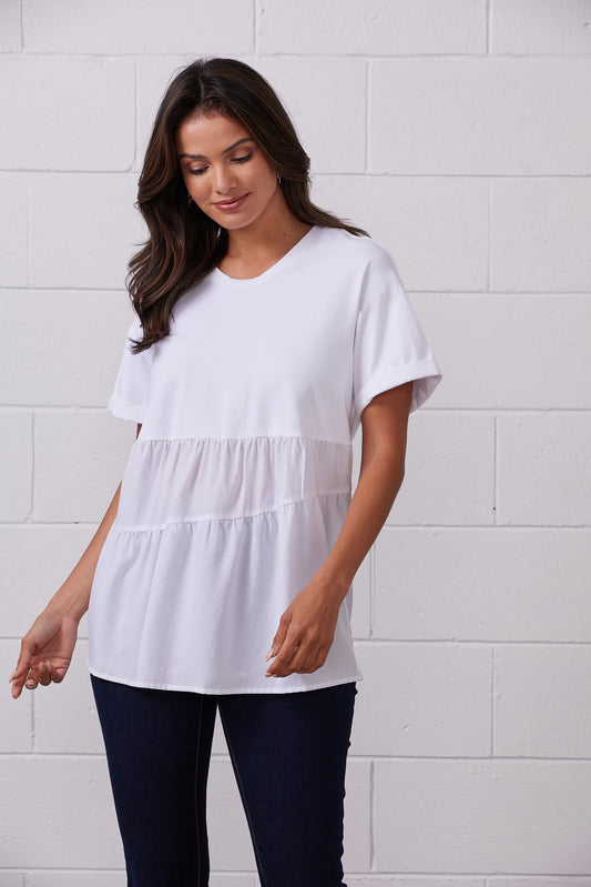 Newport -NP27704 Trixie Top - White - 70% Off - 1 x 14 left