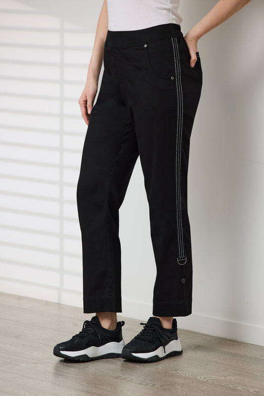 Newport - Aiden Cotton Twill Pull On Pant -  NP27780 - Black - INSTORE
