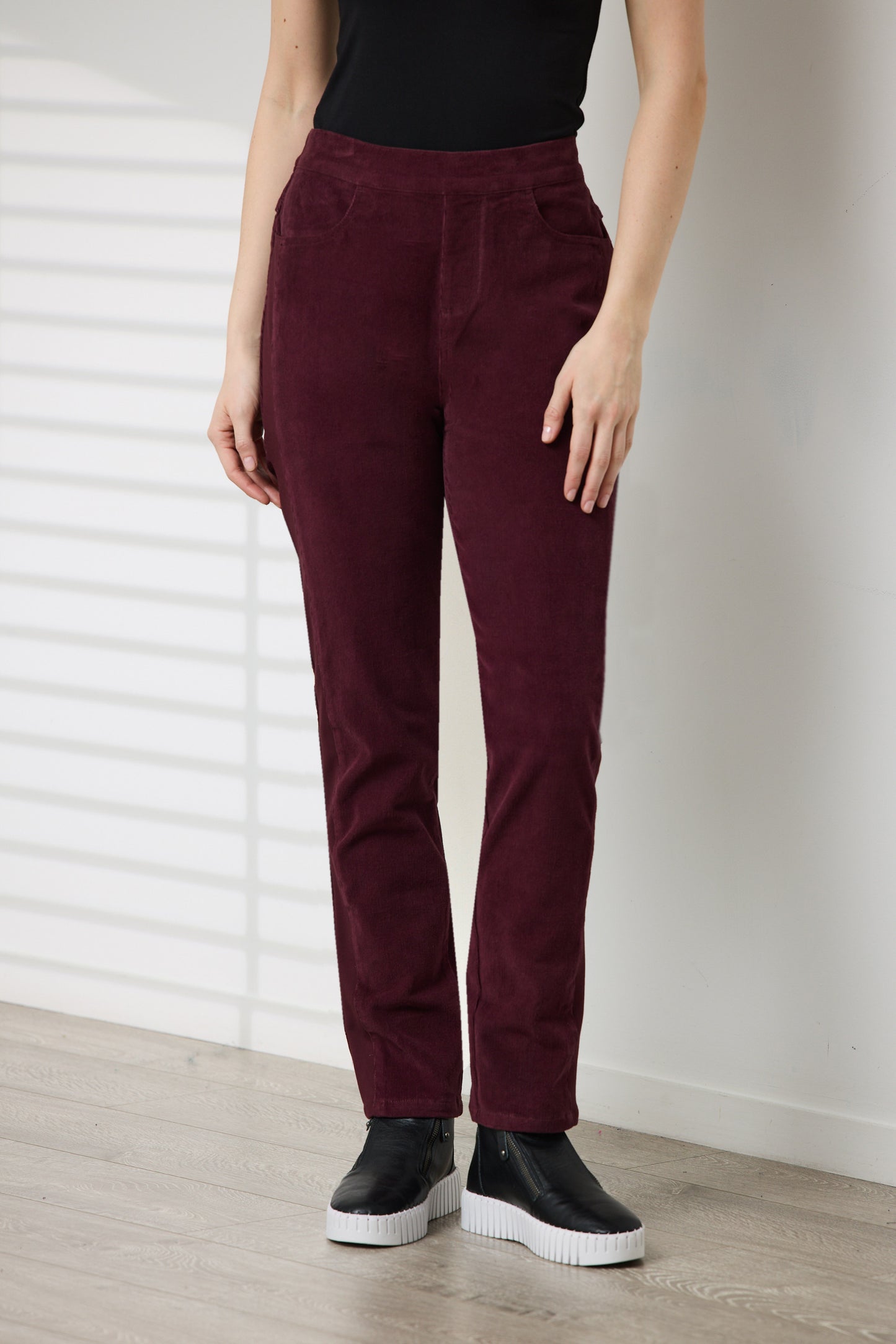 Newport - Vale Cord Pant Pull On - NP27782 - Wine - INSTORE