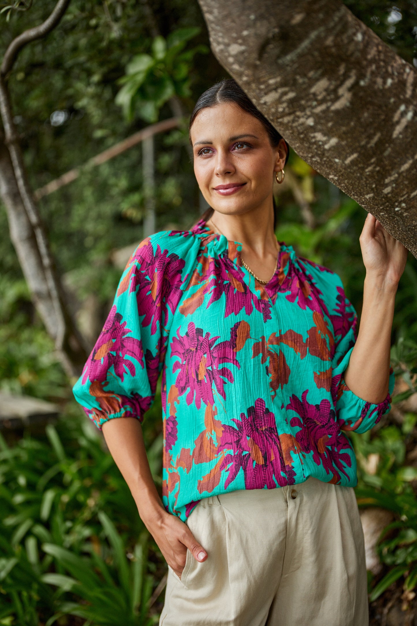 Newport - Riviera Blouse - NP28342 - Riviera Print - 50%Off