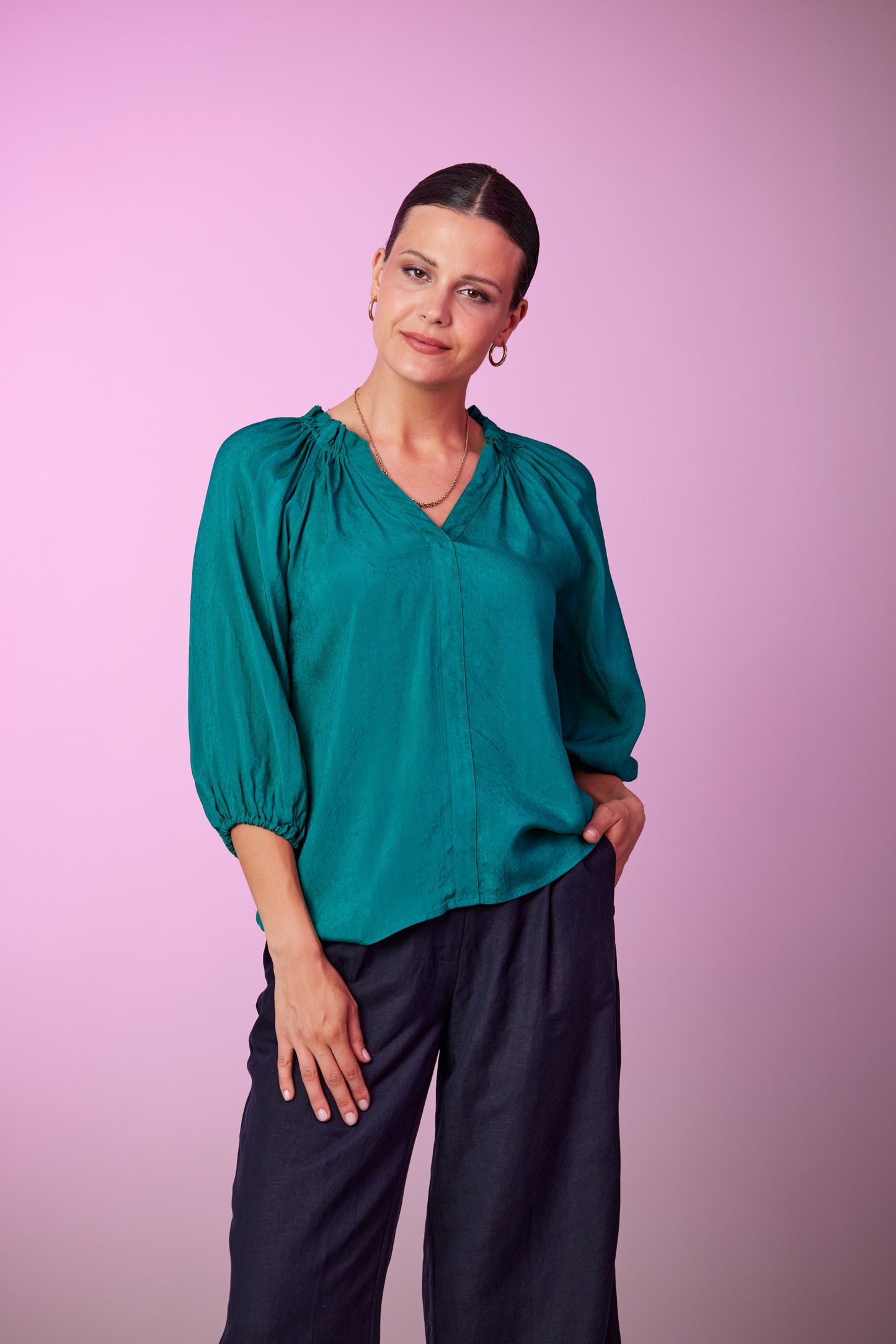 Newport - Emmerson Blouse - NP28966 - Emerald