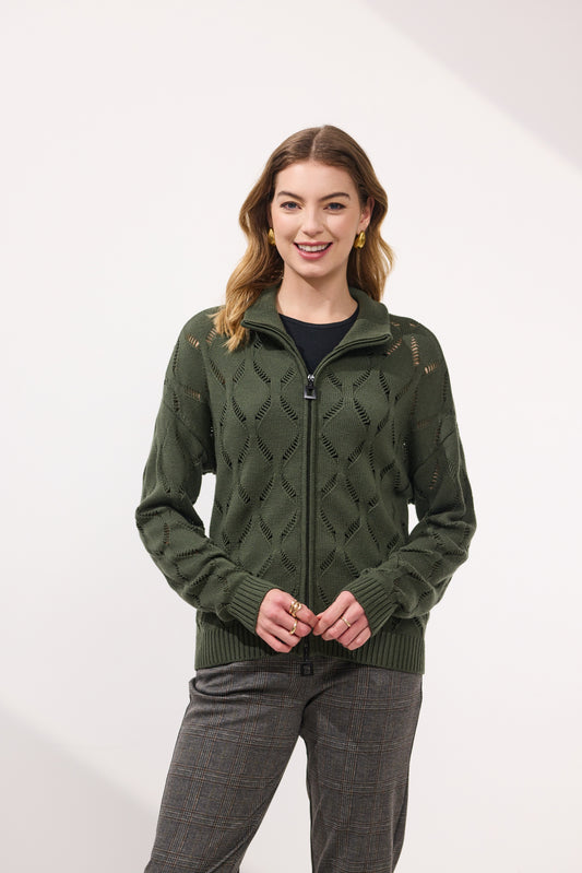 Newport - Esme Zip Front Merino Jacket - NP29190-Moss - Due March