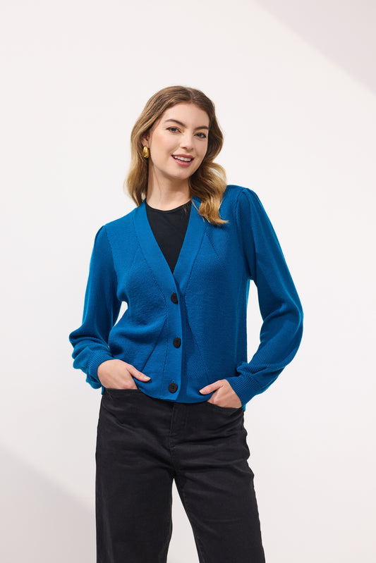 Newport - Pine Merino Cardigan - NP29196 - Atlantic - Due March