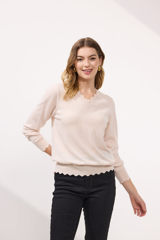 Ruby Merino Jumper - NP29197 - Oyster - Due Feb/Mar