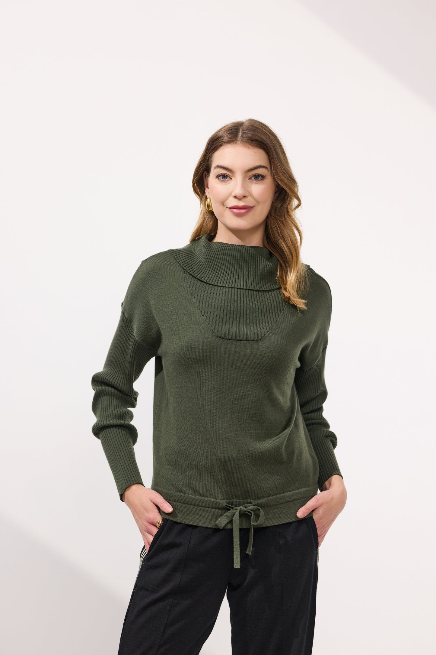 Emmett Roll Neck Merino Jumper - NP29200 - Moss - Due Feb/Mar