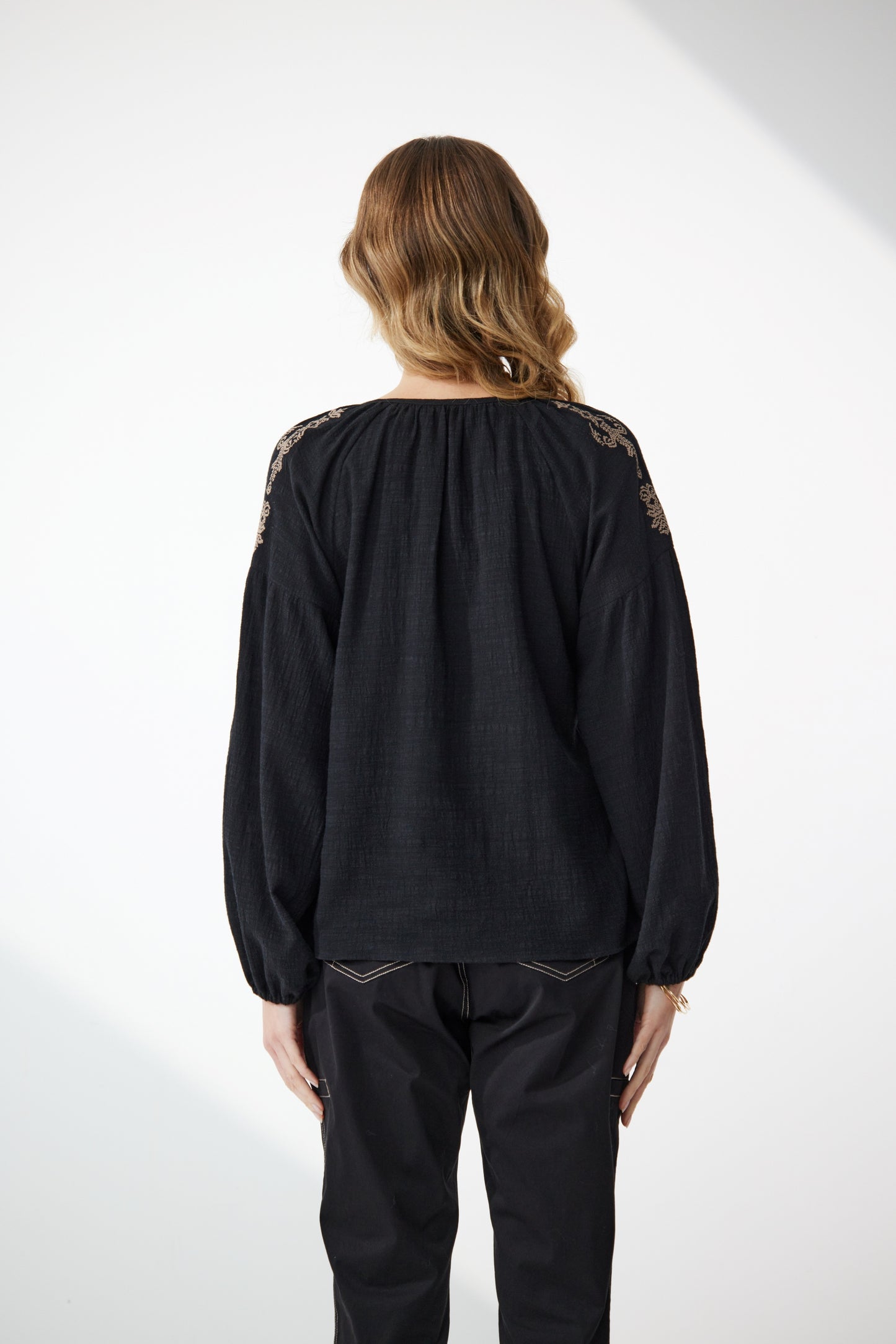 Ellis Embroidered Blouse - NP29334 - Black - Due Feb/Mar