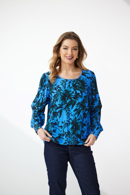 Symphony Lace Trim Top - NP29358 - Symphony Print - Due Feb/Mar