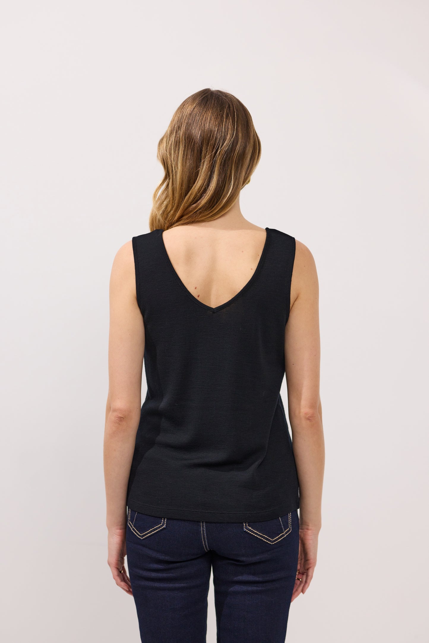 Twain Merino Reversible Tank Top - NP29439 - Black - Due Feb/Mar