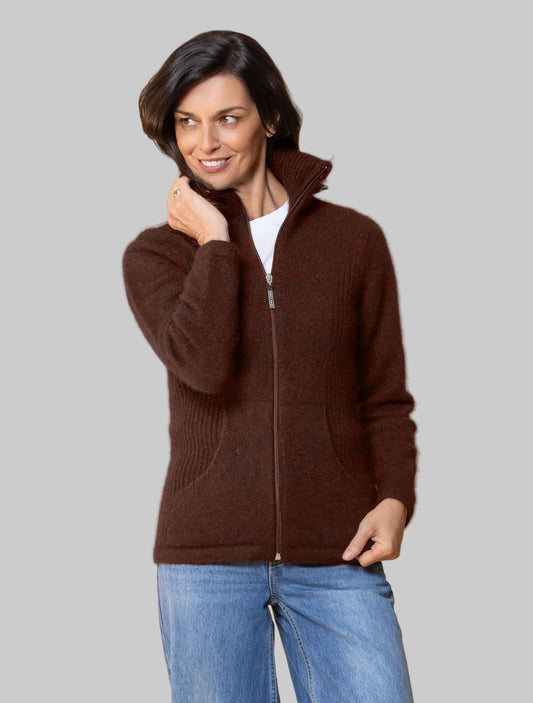 Possum/Merino Market Day Jacket Rimu