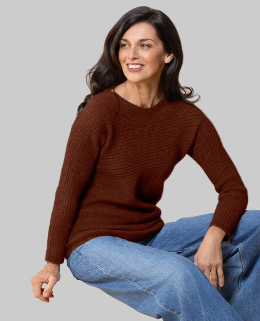 Possum/Merino Crossover Jumper Rimu