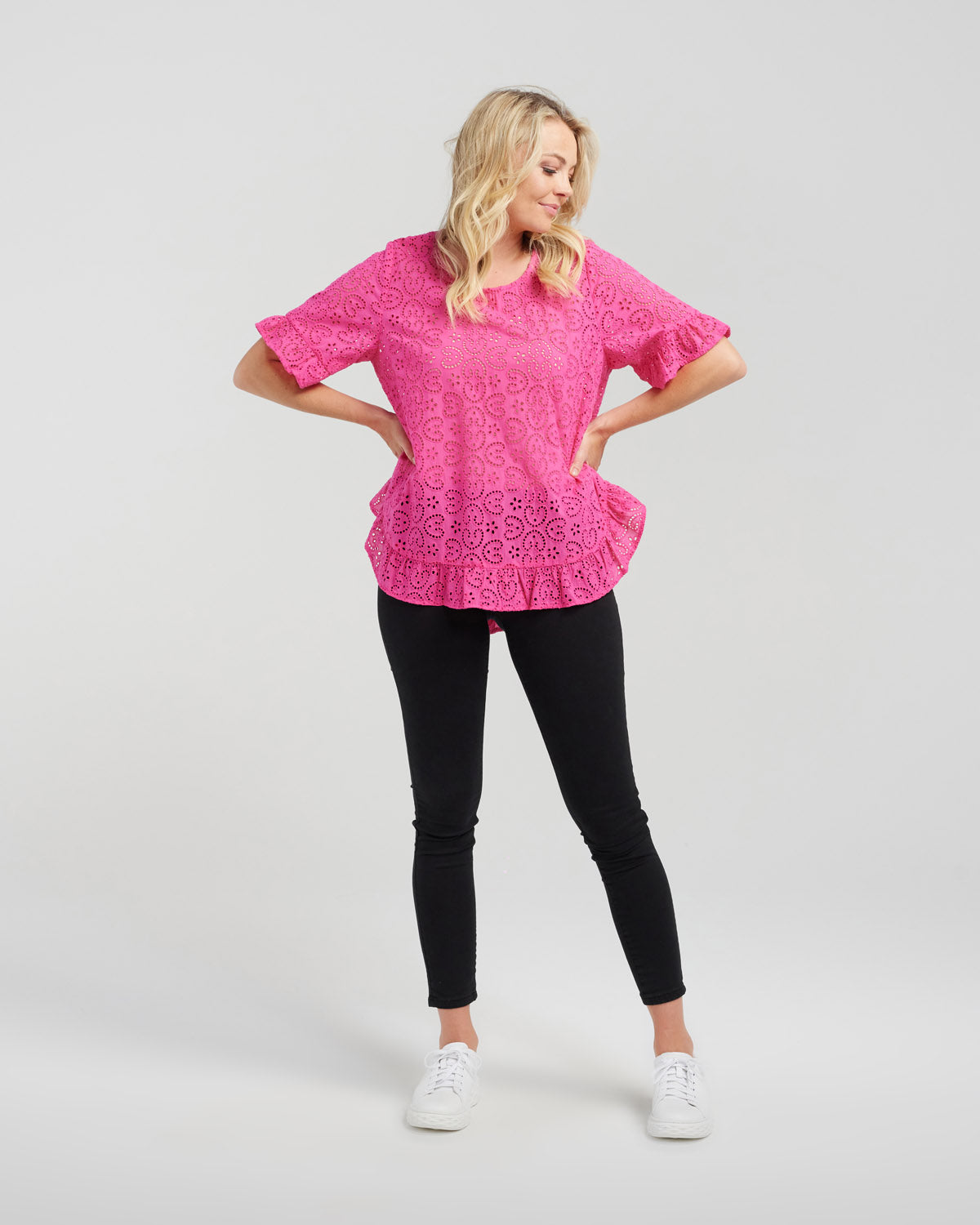 Seduce - Leah Top - S2000B - Pink - 100% Cotton