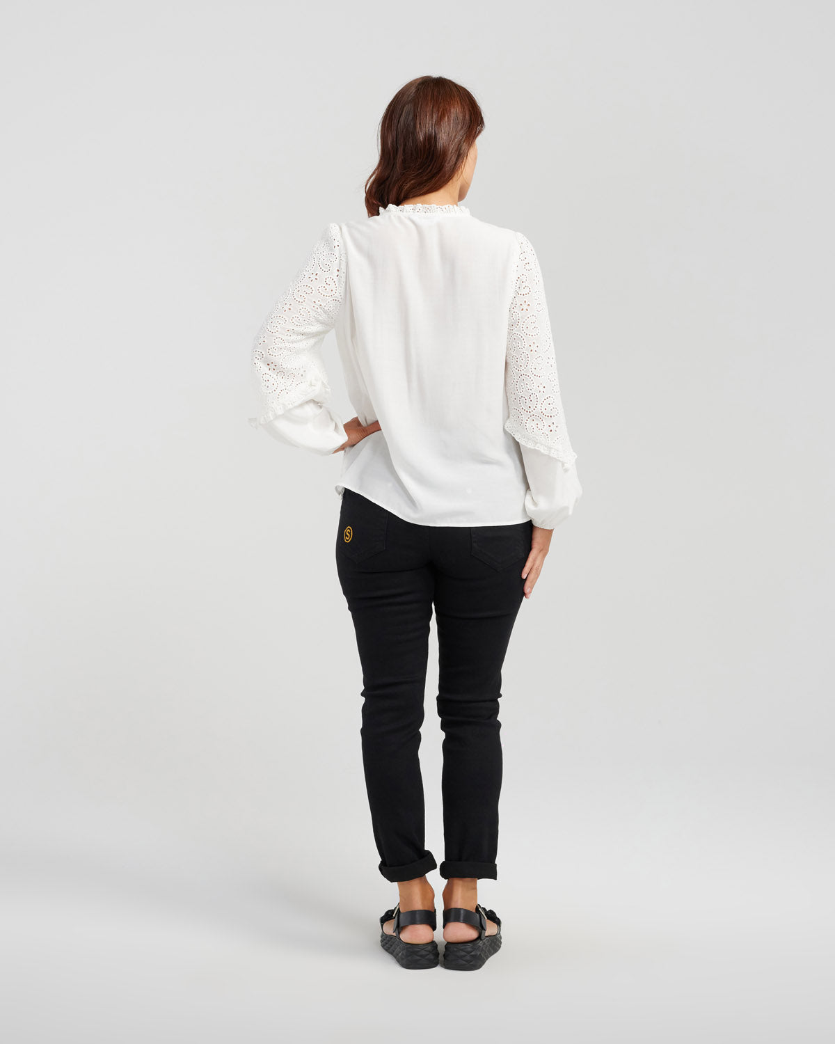 Seduce - Hazel Blouse - S2038A - White - Cotton