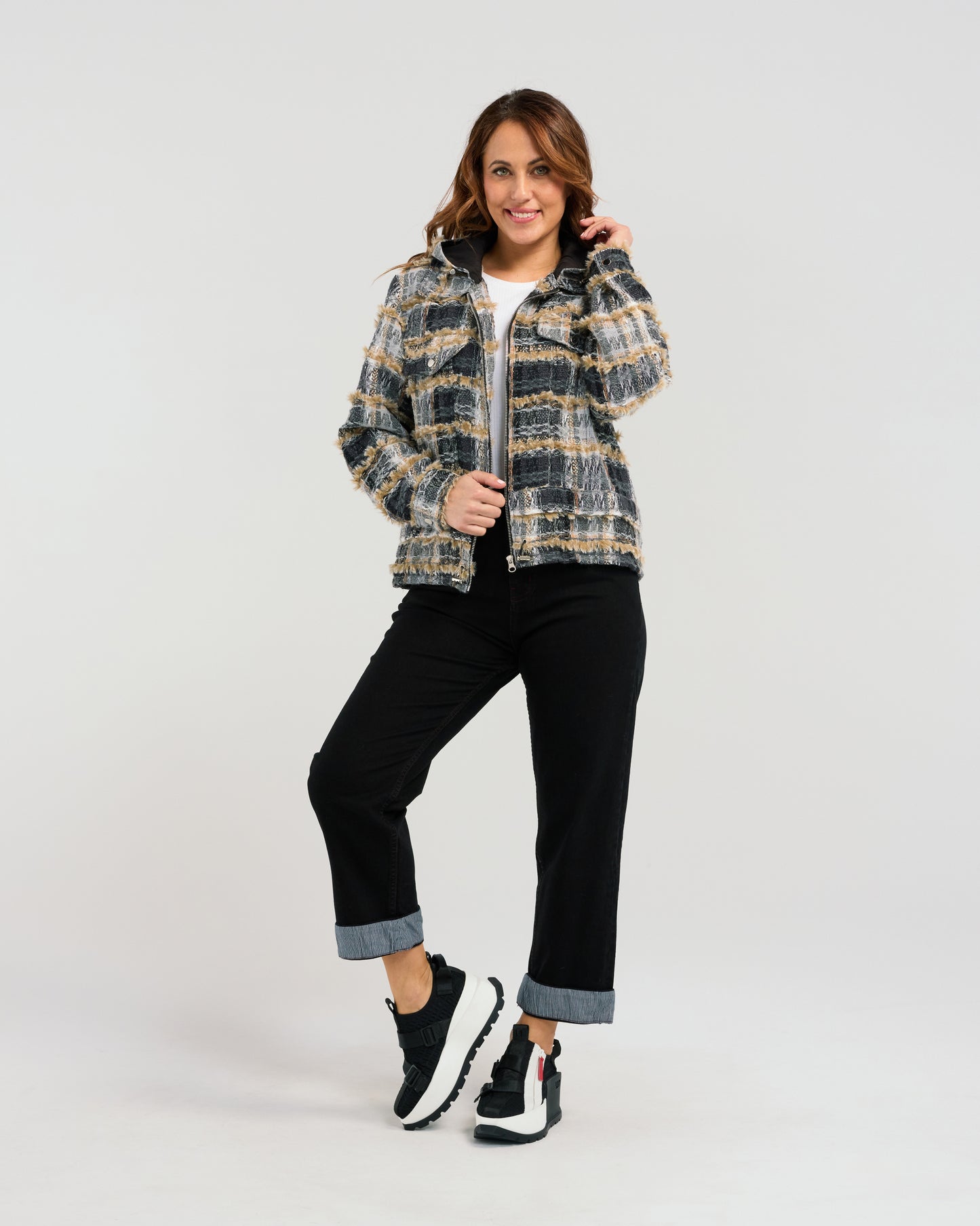 Sandy Jacket - S3084-1 - Textured Plaid - Due End Feb/Mar