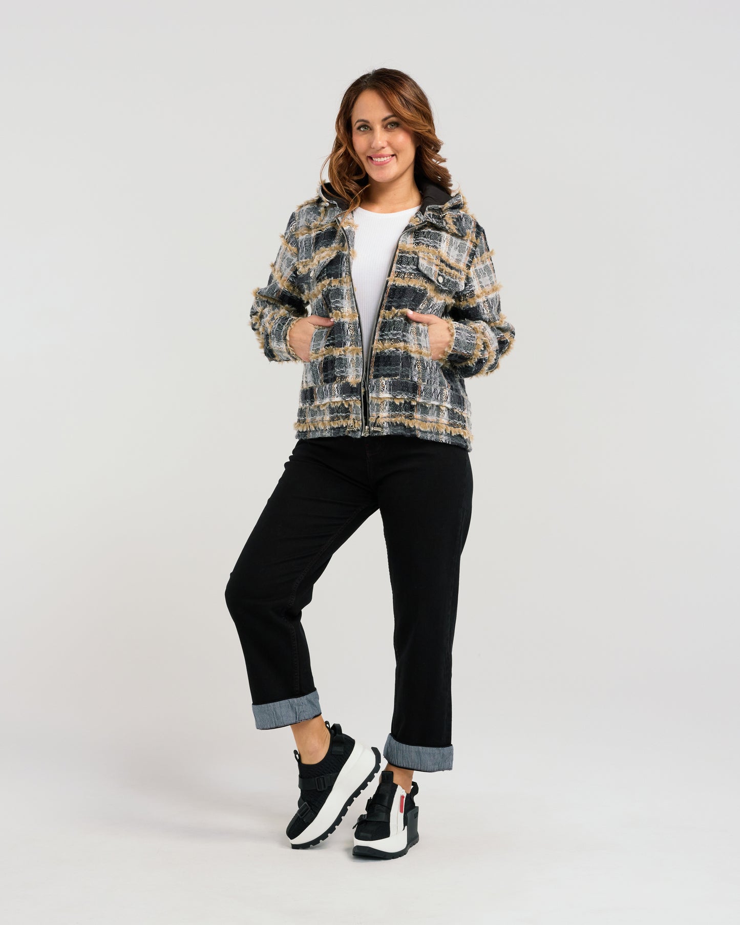 Sandy Jacket - S3084-1 - Textured Plaid - Due End Feb/Mar