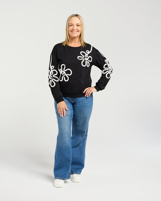 Aurelia Sweater - Black White