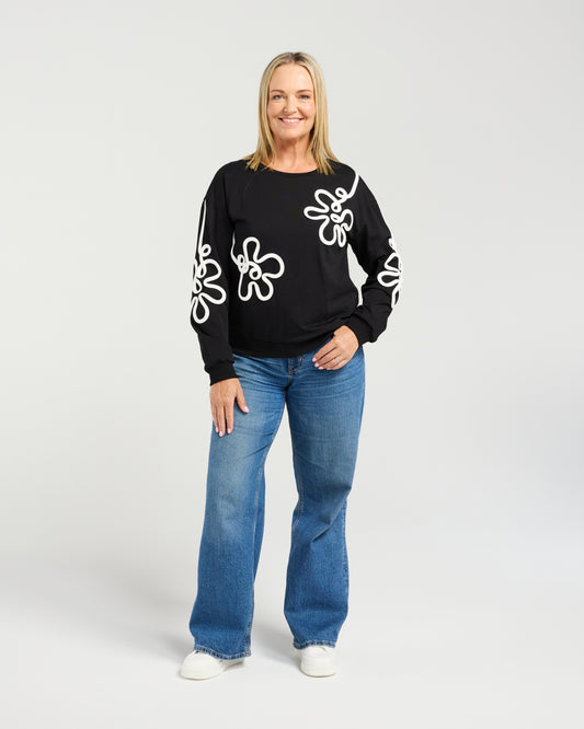 Aurelia Sweater - Black White
