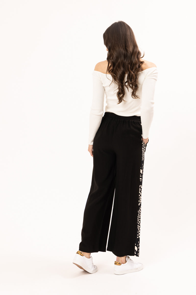 Bold Pant Black/Leopard Stripe