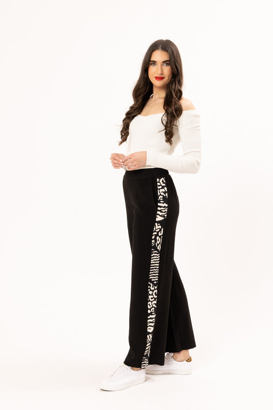 Bold Pant Black/Leopard Stripe
