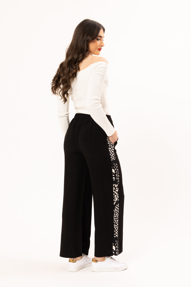 Bold Pant Black/Leopard Stripe