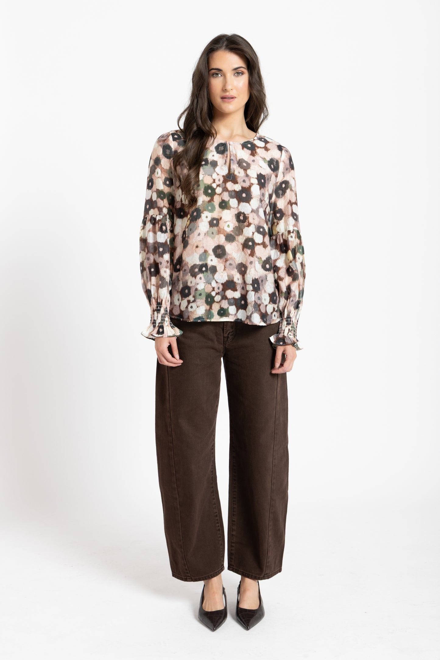Vienna Blouse in Blush Poppy