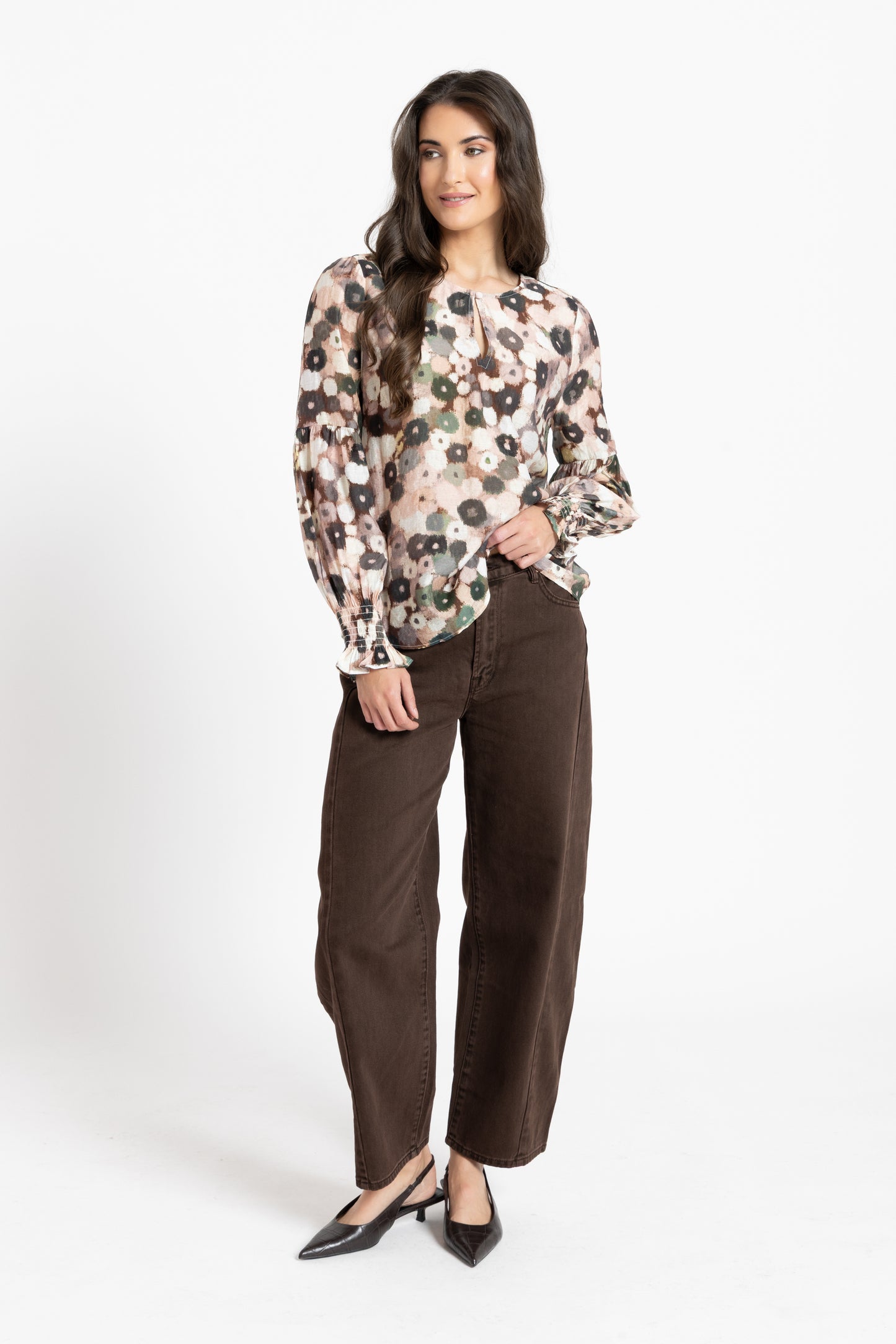 Vienna Blouse in Blush Poppy