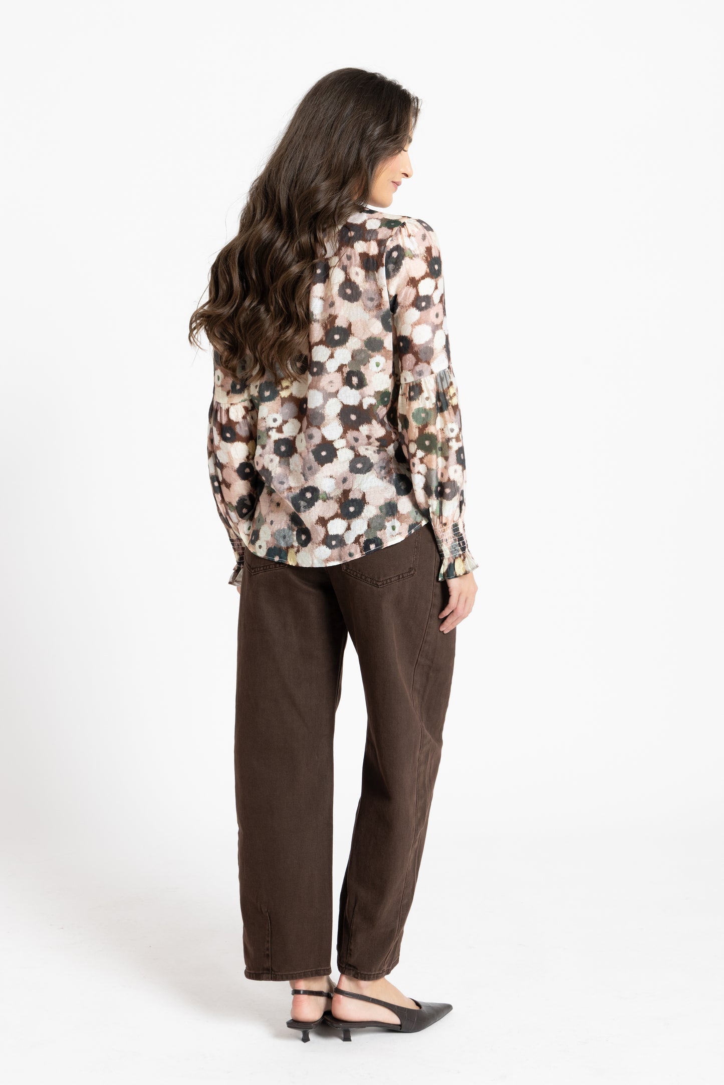Vienna Blouse in Blush Poppy