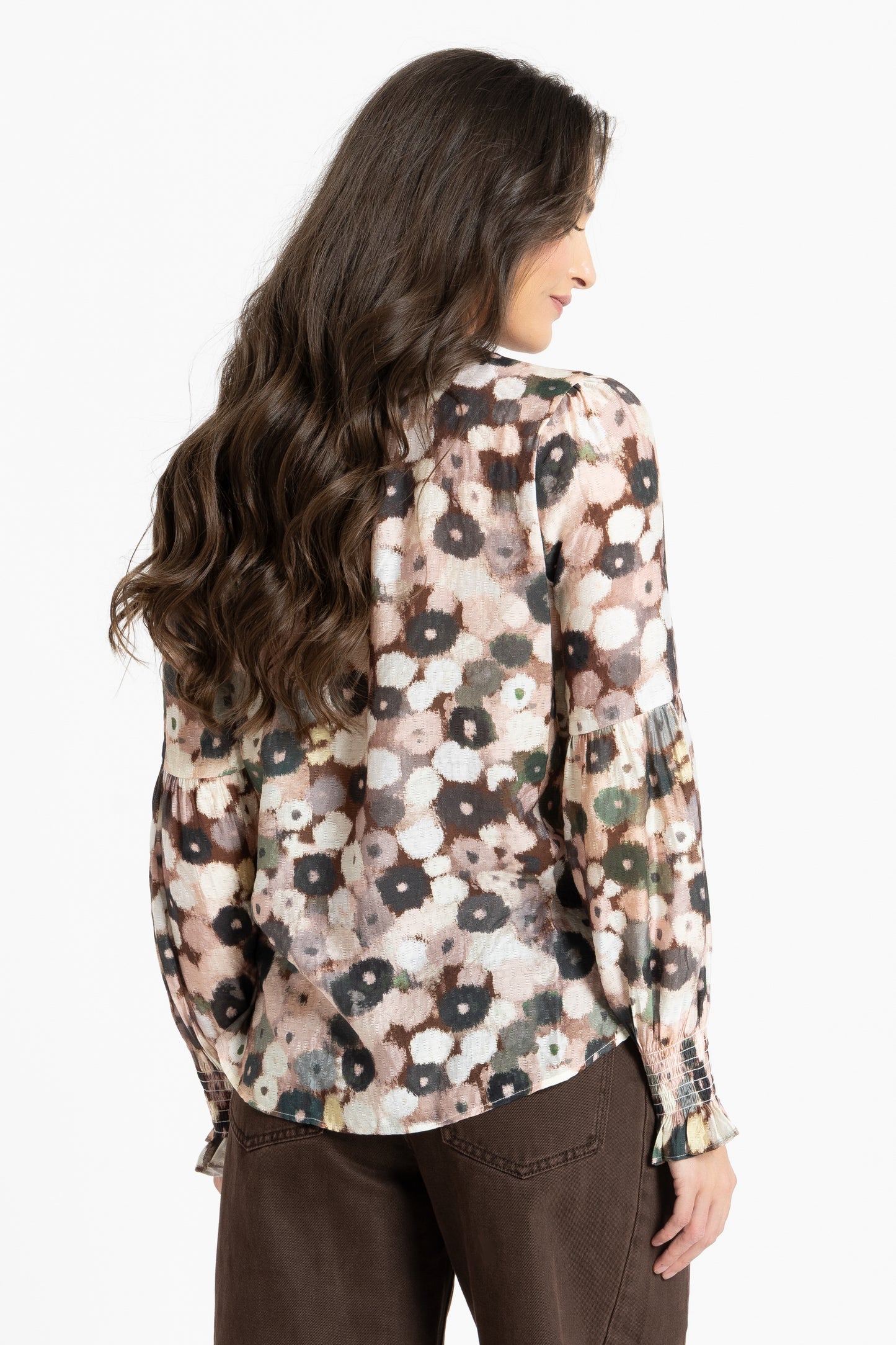 Vienna Blouse in Blush Poppy